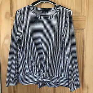 Striped Long Sleeve Twisted Knot Tee from Spool No 72 - Sz M